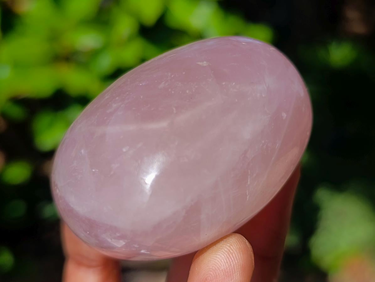 Polished Gemmy Rose Quartz Hearts x 6 From Madagascar - Toprock Gemstones and Minerals 