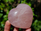 Polished Gemmy Rose Quartz Hearts x 6 From Madagascar - Toprock Gemstones and Minerals 