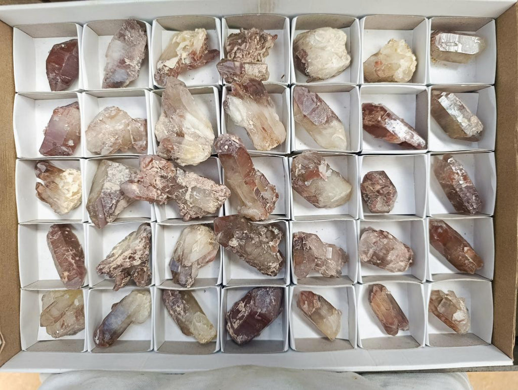 Natural Red Hematoid Quartz Crystals x 35 From Karoi, Zimbabwe - Toprock Gemstones and Minerals 