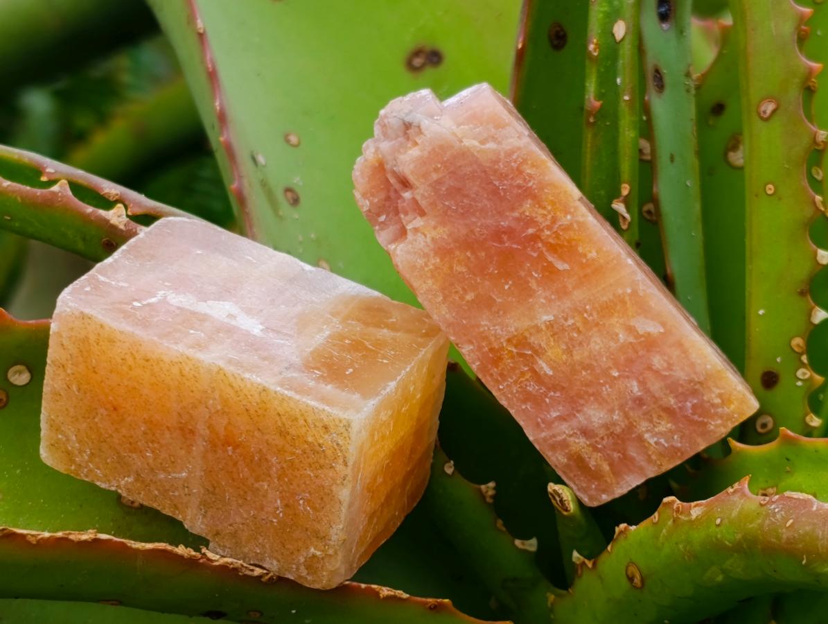Natural Rhombohedral Sunset Orange Calcite Specimens x 39 From Spitzkop, Namibia - Toprock Gemstones and Minerals 