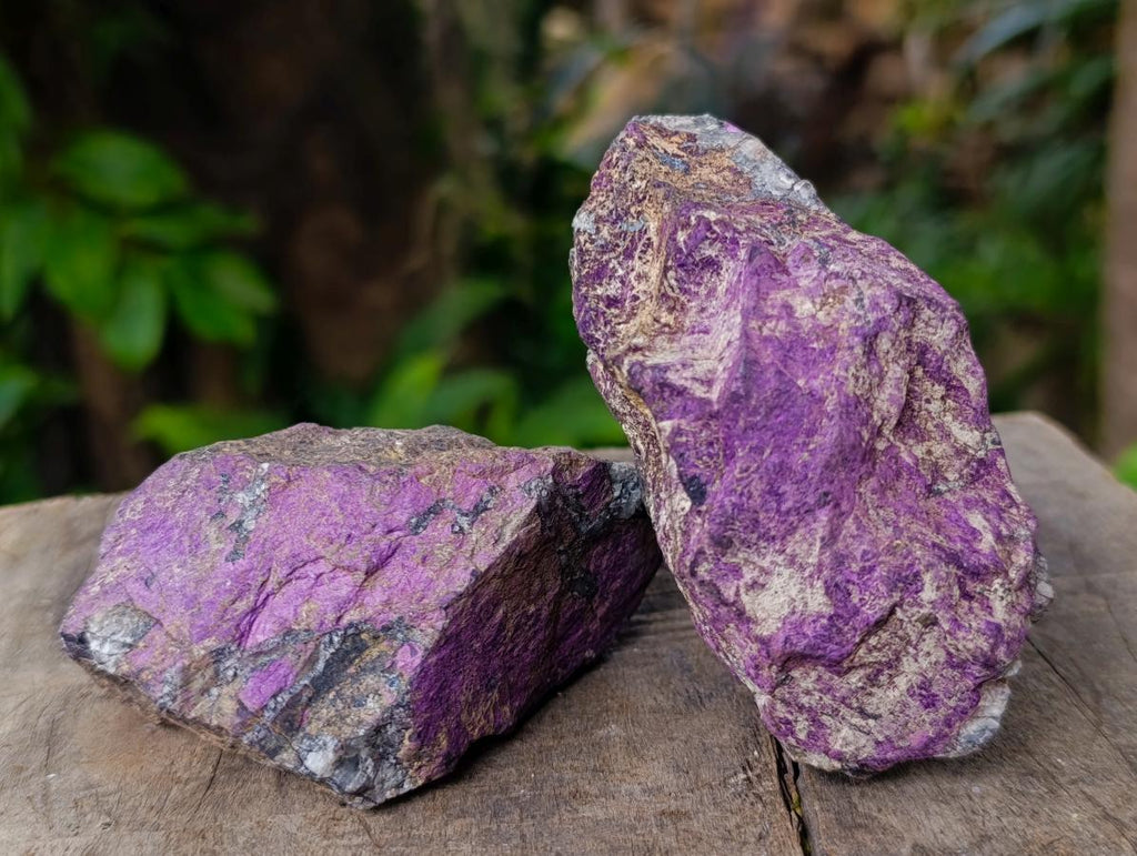 Natural Metallic Cobbed Purpurite Specimens x 6 From Erongo, Namibia - Toprock Gemstones and Minerals 