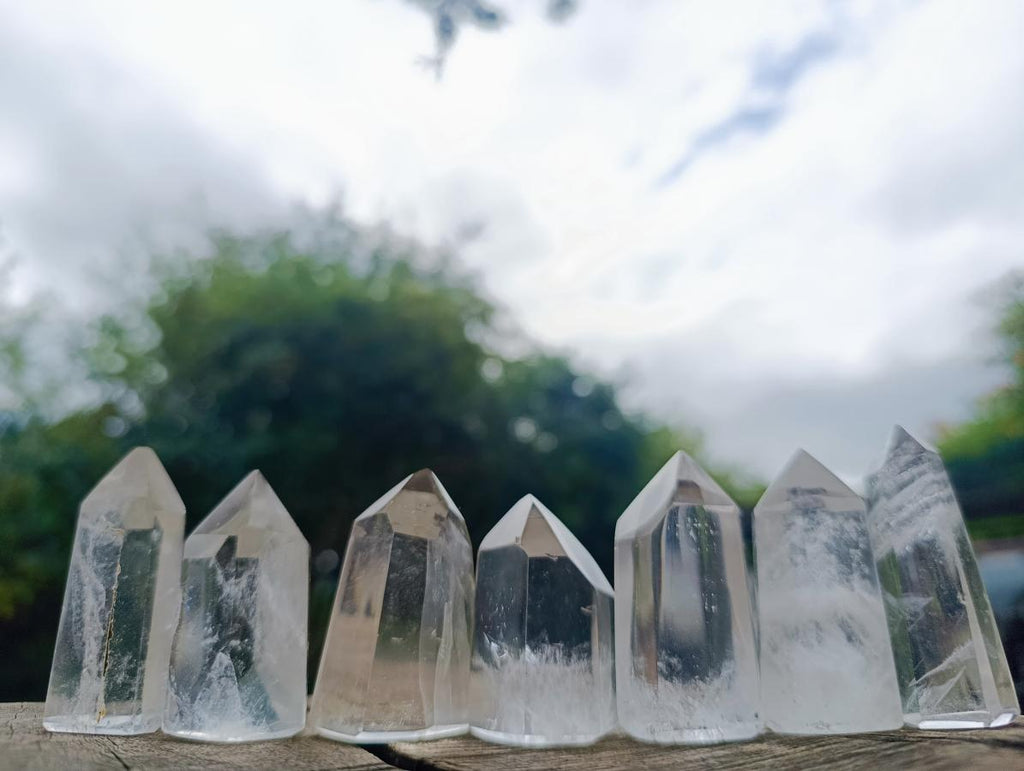 Polished Small Clear Quartz Display Crystals x 20 From Madagascar - Toprock Gemstones and Minerals 