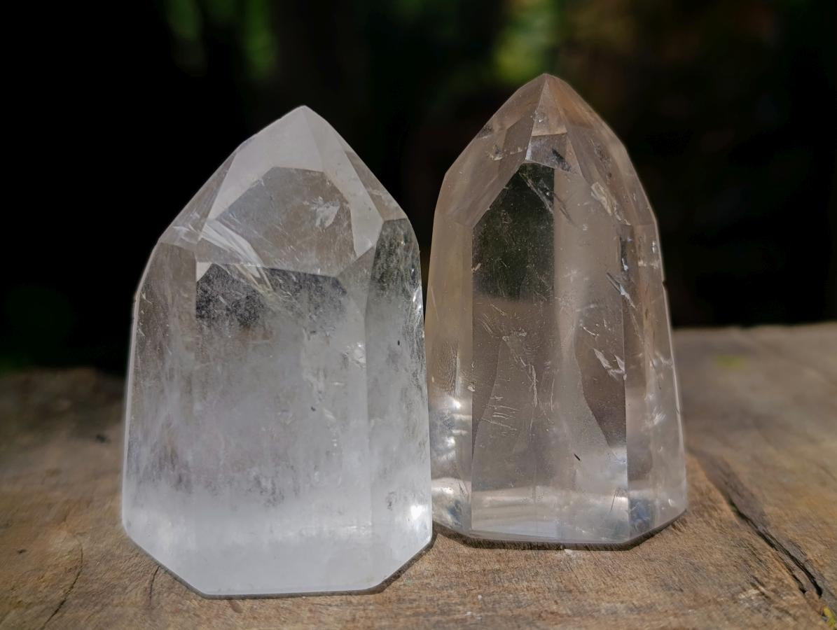 Polished Small Clear Quartz Display Crystals x 20 From Madagascar - Toprock Gemstones and Minerals 