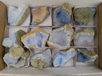 Natural Blue Lace Agate Geode Specimens x 12 From Nsanje, Malawi - Toprock Gemstones and Minerals 