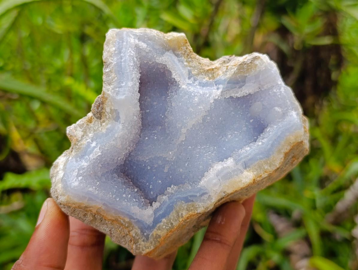 Natural Blue Lace Agate Geode Specimens x 12 From Nsanje, Malawi - Toprock Gemstones and Minerals 