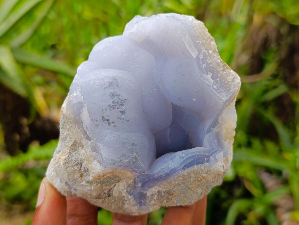 Natural Blue Lace Agate Geode Specimens x 12 From Nsanje, Malawi - Toprock Gemstones and Minerals 