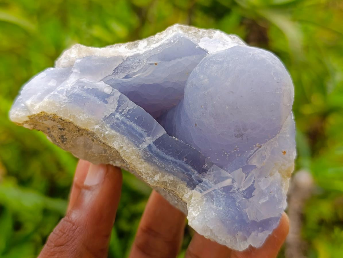 Natural Blue Lace Agate Geode Specimens x 12 From Nsanje, Malawi - Toprock Gemstones and Minerals 