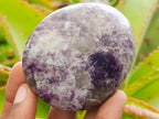 Polished Lepidolite with Pink Rubellite Palm Stones x 24 From Ambatondrazaka, Madagascar - Toprock Gemstones and Minerals 