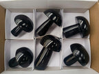 Polished Black Basalt Mushrooms x 6 From Madagascar - Toprock Gemstones and Minerals 