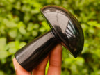Polished Black Basalt Mushrooms x 6 From Madagascar - Toprock Gemstones and Minerals 