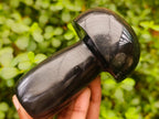 Polished Black Basalt Mushrooms x 6 From Madagascar - Toprock Gemstones and Minerals 
