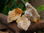 Natural Golden Limonite Quartz Clusters with Goethite x 28 From Solwezi, Zambia - Toprock Gemstones and Minerals 