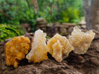 Natural Golden Limonite Quartz Clusters with Goethite x 28 From Solwezi, Zambia - Toprock Gemstones and Minerals 