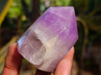 Polished Chevron Amethyst Crystals x 6 From Madagascar - Toprock Gemstones and Minerals 