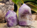 Polished Chevron Amethyst Crystals x 6 From Madagascar - Toprock Gemstones and Minerals 