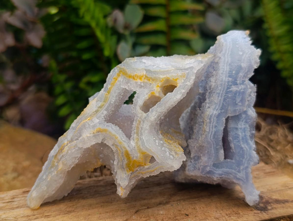 Natural Etched Blue Chalcedony Geodes x 12 From Nsanje, Malawi - Toprock Gemstones and Minerals 