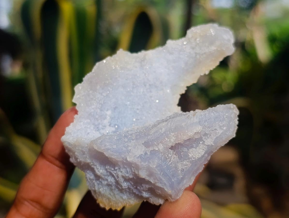 Natural Etched Blue Chalcedony Geodes x 12 From Nsanje, Malawi - Toprock Gemstones and Minerals 