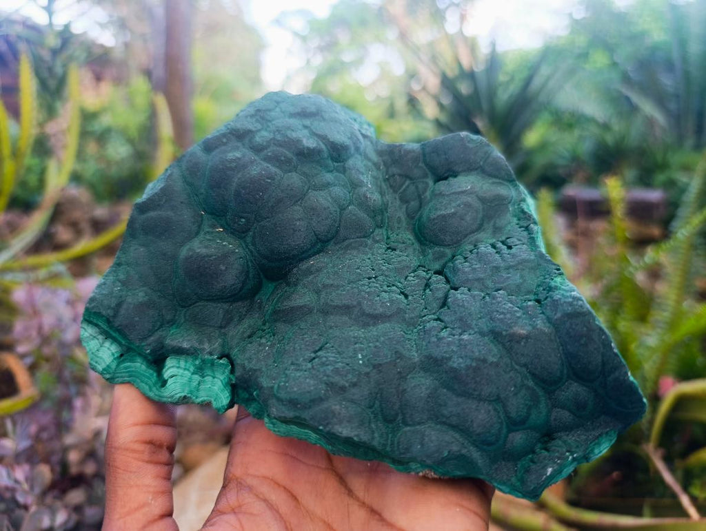 Natural Botryoidal Malachite Specimens x 2 From Congo - Toprock Gemstones and Minerals 