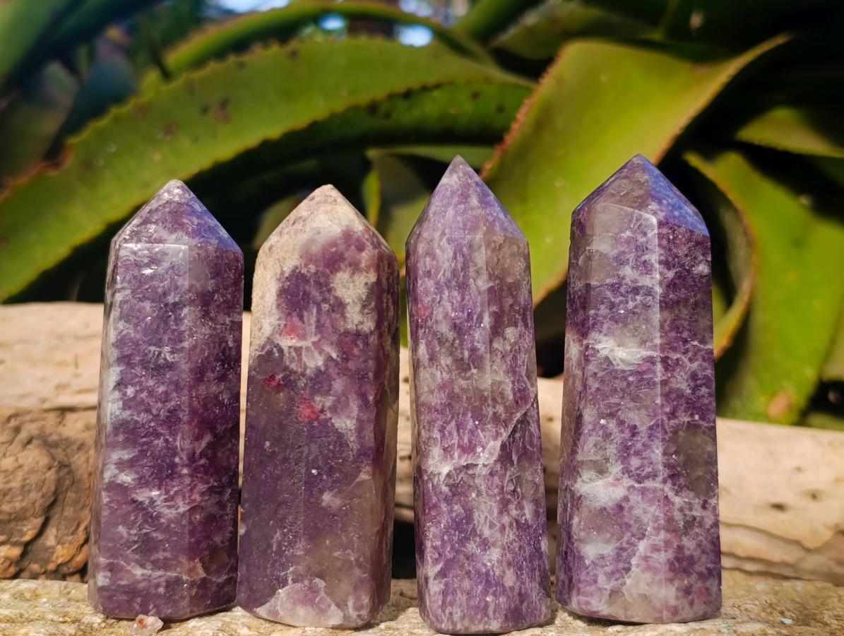 Polished Lepidolite Display Crystals x 12 From Ambatondrazaka, Madagascar - Toprock Gemstones and Minerals 