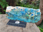 Polished Shattuckite with Chrysocolla and Malachite Slices x 3 From Koakoveld, Namibia - Toprock Gemstones and Minerals 