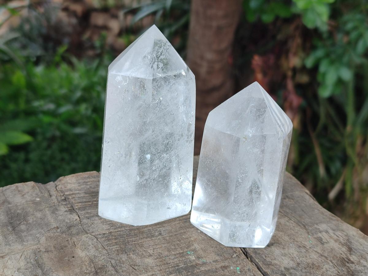 Polished Clear Quartz Crystals x 4 From Madagascar - Toprock Gemstones and Minerals 