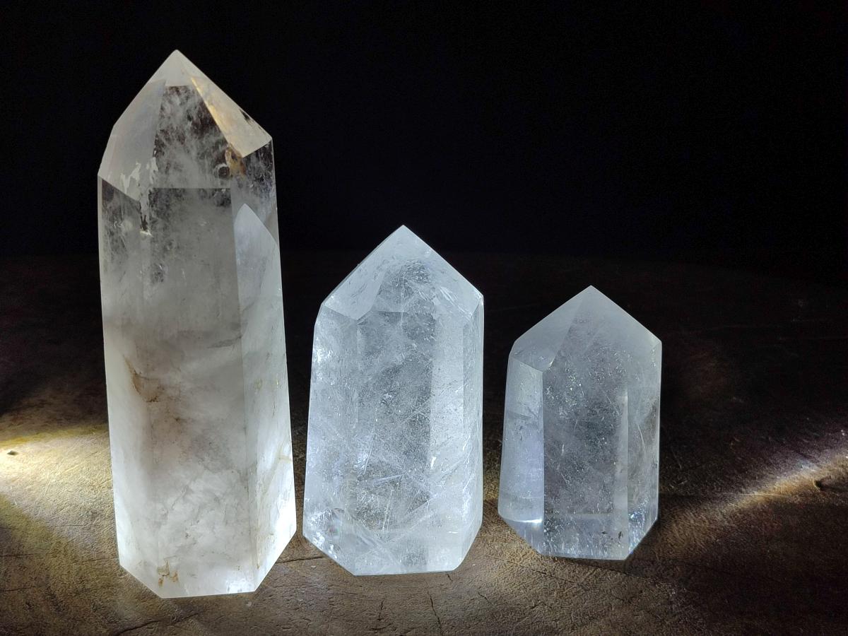 Polished Clear Quartz Crystals x 4 From Madagascar - Toprock Gemstones and Minerals 