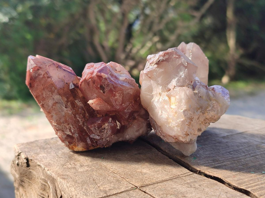 Natural Red Hematoid Quartz Crystals and Clusters x 6 From Karoi, Zimbabwe - Toprock Gemstones and Minerals 