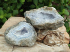 Natural Blue Lace Agate Geode Specimens x 24 From Nsanje, Malawi - Toprock Gemstones and Minerals 