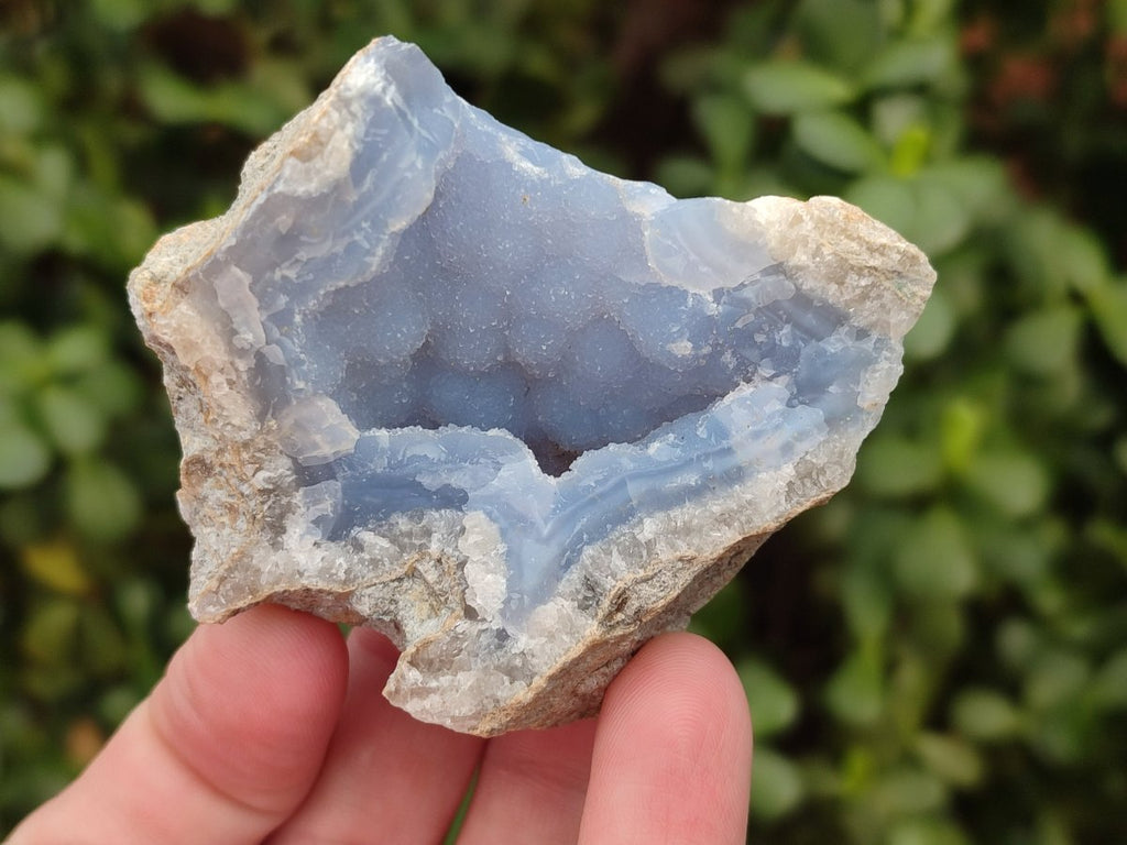 Natural Blue Lace Agate Geode Specimens x 24 From Nsanje, Malawi - Toprock Gemstones and Minerals 
