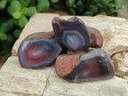 Polished One Side Red Shashe River Agate Nodules x 35 From Shashe River, Zimbabwe - Toprock Gemstones and Minerals 