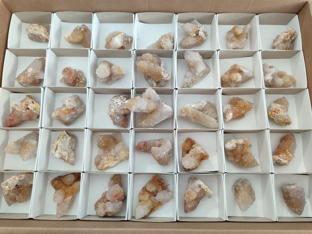 Natural Golden Limonite Spirit Quartz Crystals and Clusters x 35 From Boekenhouthoek, South Africa - Toprock Gemstones and Minerals 