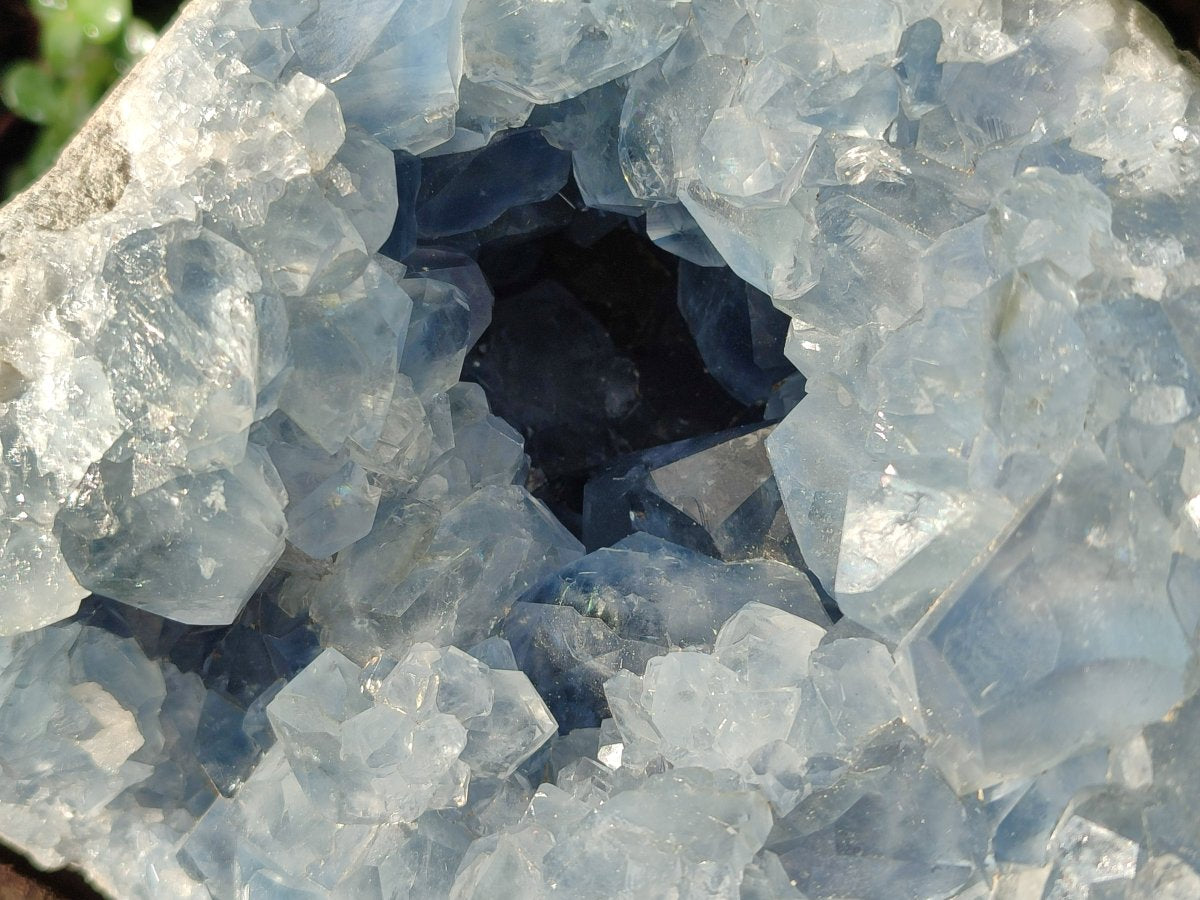 Natural Large Blue Celestite Geode Specimen x 1 From Sakoany, Madagascar - Toprock Gemstones and Minerals 