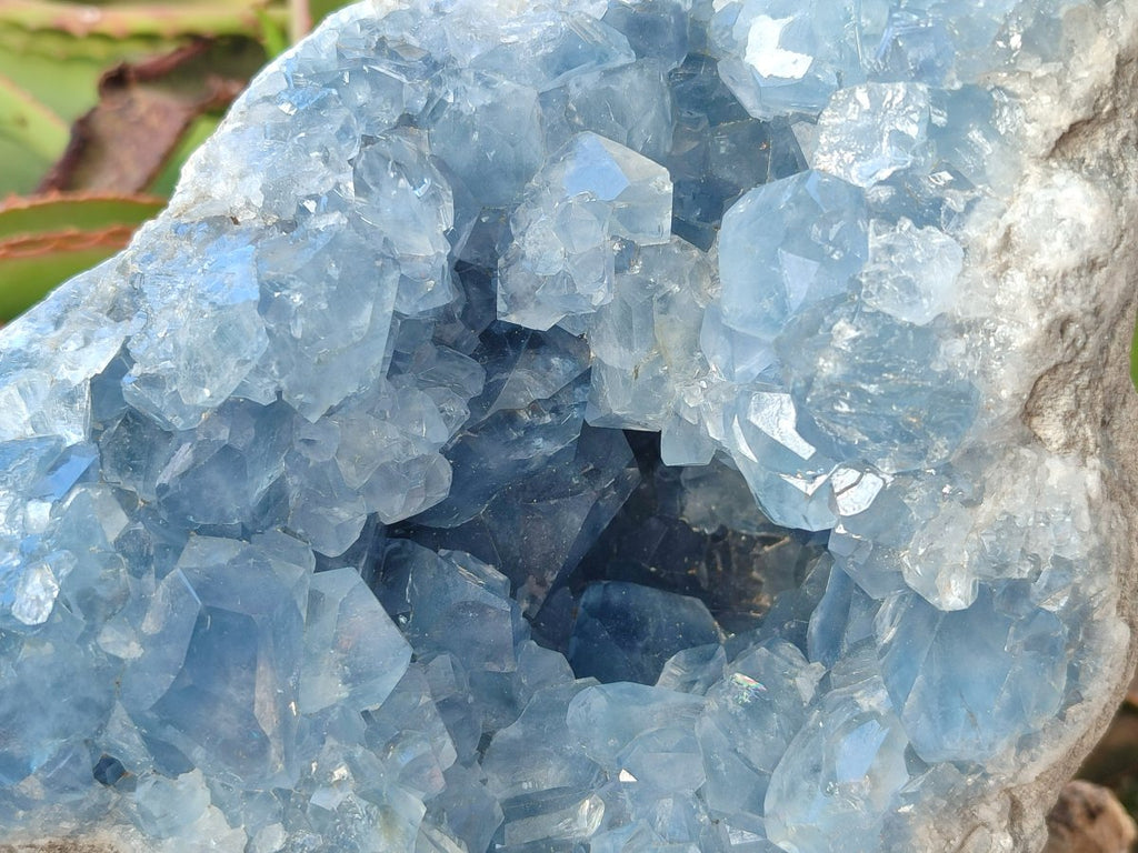 Natural Large Blue Celestite Geode Specimen x 1 From Sakoany, Madagascar - Toprock Gemstones and Minerals 