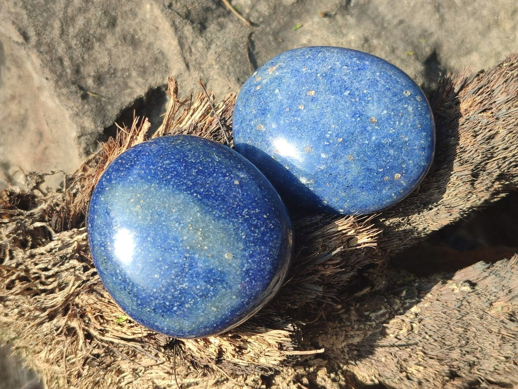 Polished Lazulite Galets x 12 From Madagascar - Toprock Gemstones and Minerals 