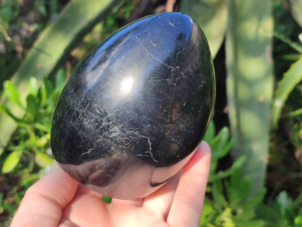 Polished Black Tourmaline Standing Free Forms x 2 From Madagascar - Toprock Gemstones and Minerals 