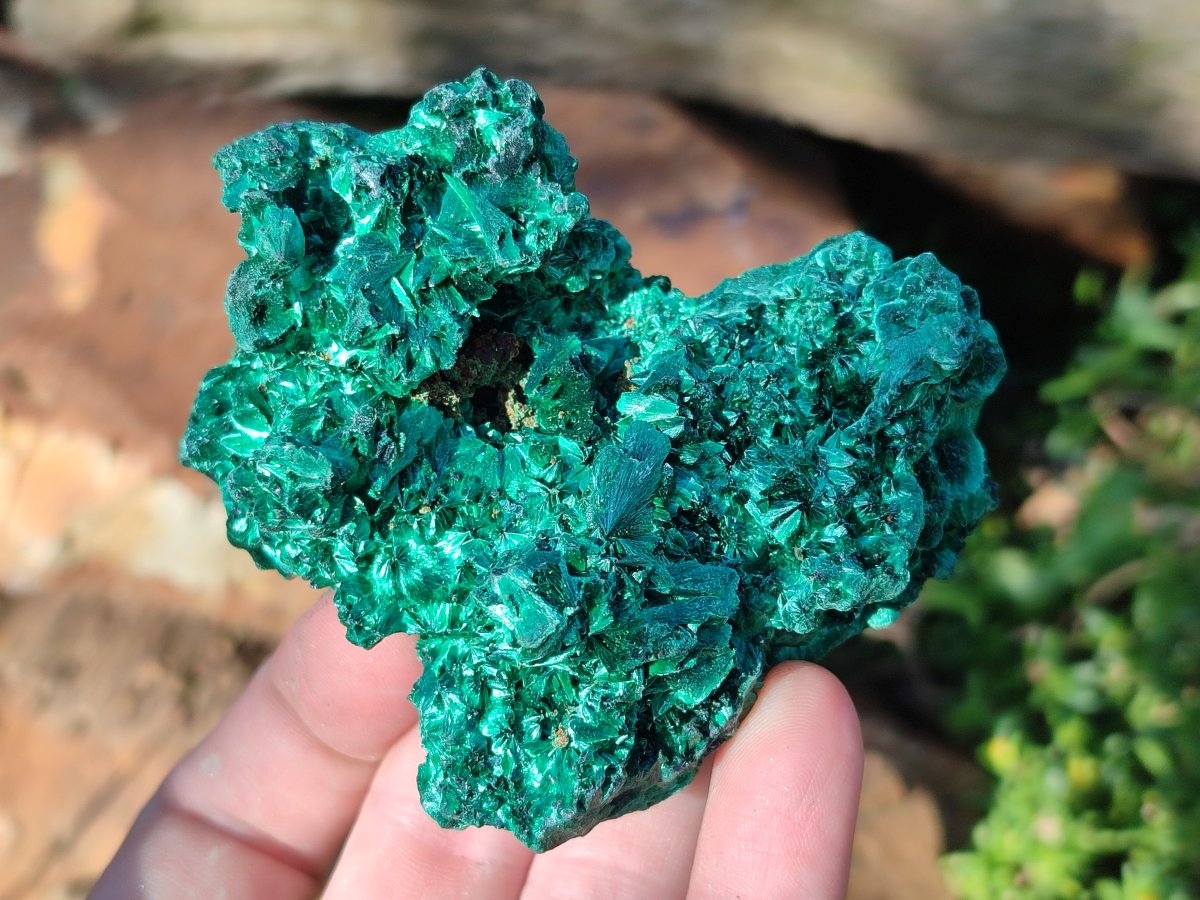 Natural Silky Malachite Specimens x 6 From Kasompe, Congo - Toprock Gemstones and Minerals 