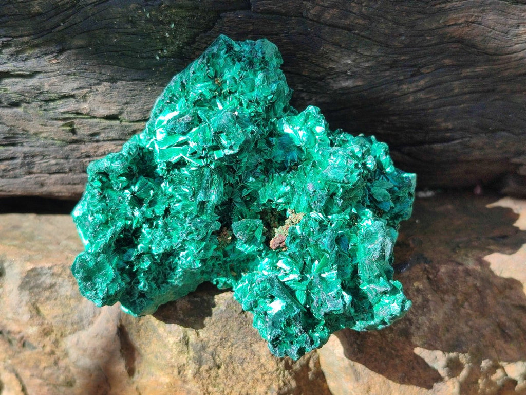 Natural Silky Malachite Specimens x 6 From Kasompe, Congo - Toprock Gemstones and Minerals 
