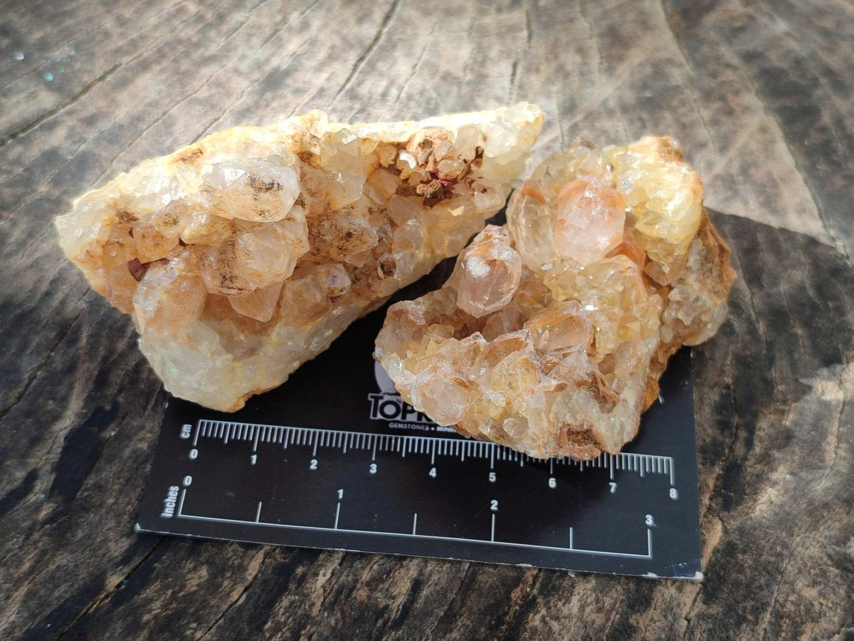 Natural Golden Limonite Quartz Clusters with Goethite inclusions x 24 From Solwezi, Zambia - Toprock Gemstones and Minerals 