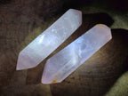 Polished Double Terminated Gemmy Rose Quartz Crystals x 6 From Madagascar - Toprock Gemstones and Minerals 
