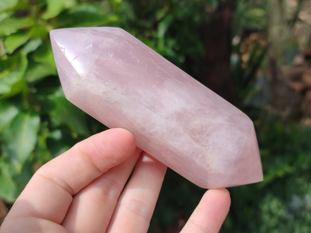 Polished Double Terminated Gemmy Rose Quartz Crystals x 6 From Madagascar - Toprock Gemstones and Minerals 