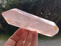 Polished Double Terminated Gemmy Rose Quartz Crystals x 6 From Madagascar - Toprock Gemstones and Minerals 