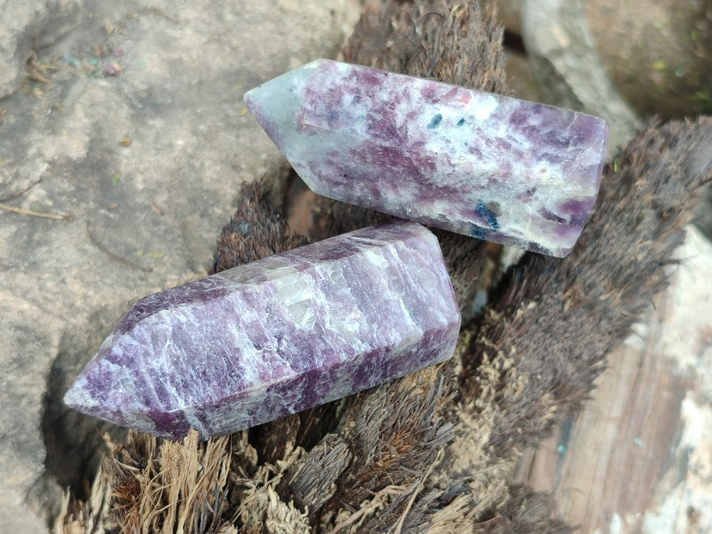 Polished Lepidolite Display Crystals x 12 From Ambatondrazaka, Madagascar - Toprock Gemstones and Minerals 