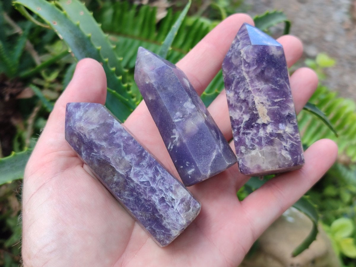 Polished Lepidolite Display Crystals x 12 From Ambatondrazaka, Madagascar - Toprock Gemstones and Minerals 