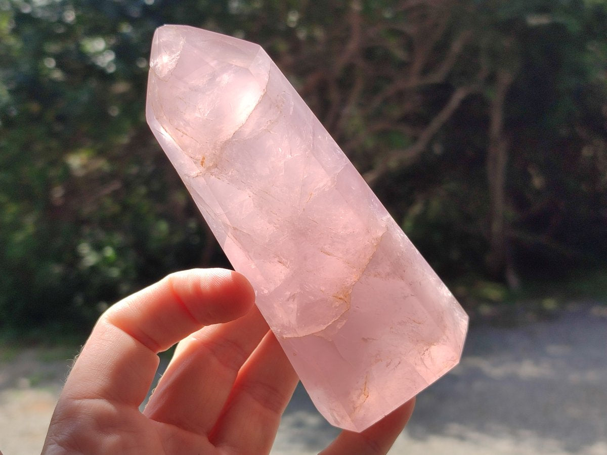 Polished Gemmy Rose Quartz Crystals x 3 From Madagascar - Toprock Gemstones and Minerals 