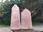 Polished Gemmy Rose Quartz Crystals x 3 From Madagascar - Toprock Gemstones and Minerals 