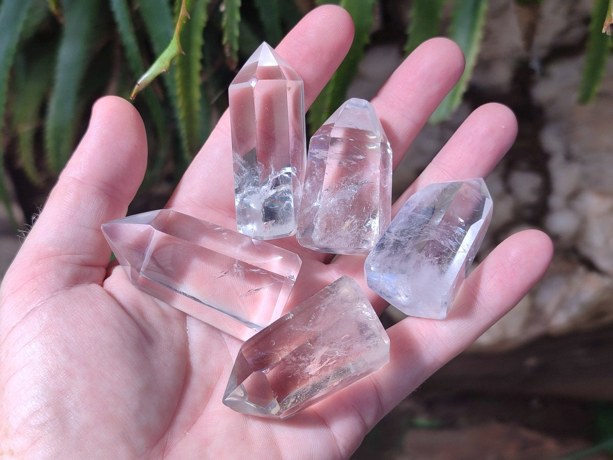Polished Clear Quartz Crystals x 20 From Madagascar - Toprock Gemstones and Minerals 