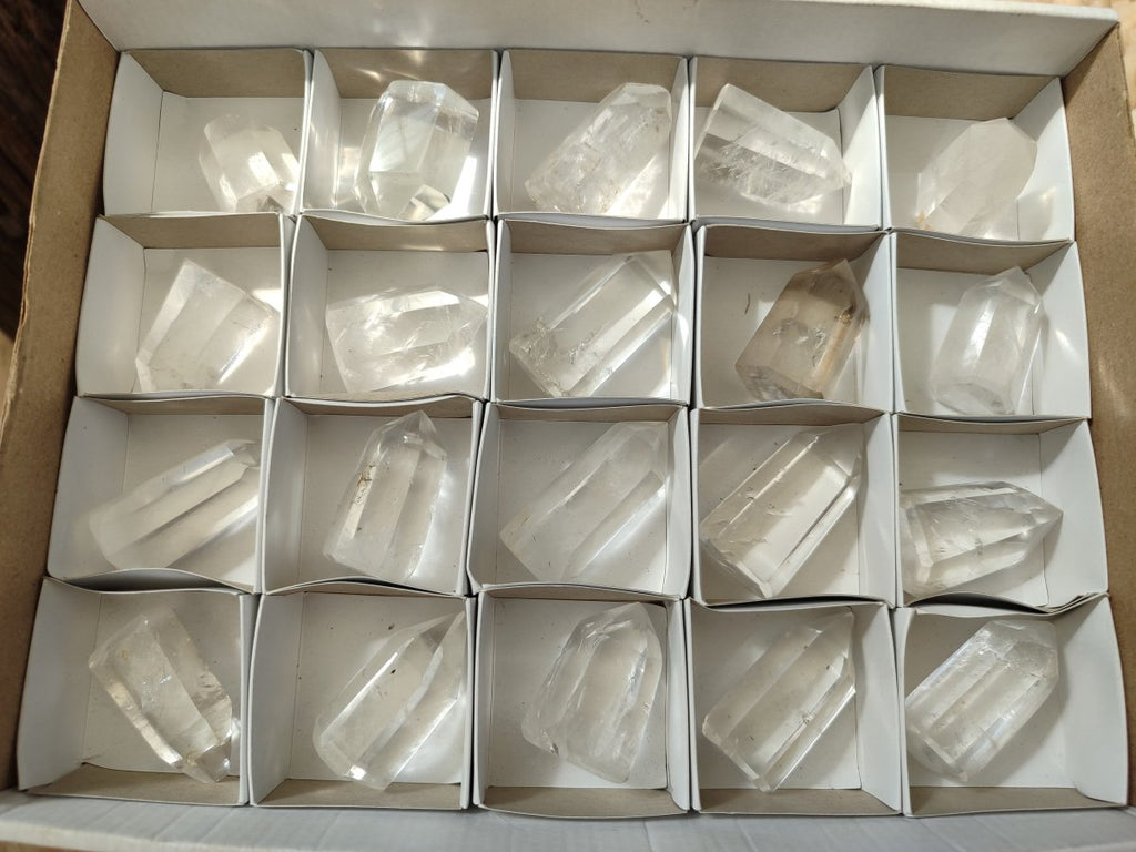 Polished Clear Quartz Crystals x 20 From Madagascar - Toprock Gemstones and Minerals 