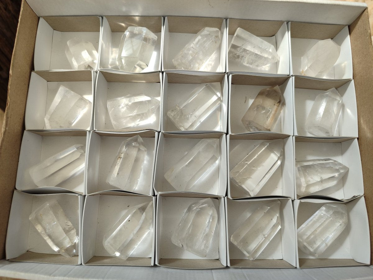 Polished Clear Quartz Crystals x 20 From Madagascar - Toprock Gemstones and Minerals 