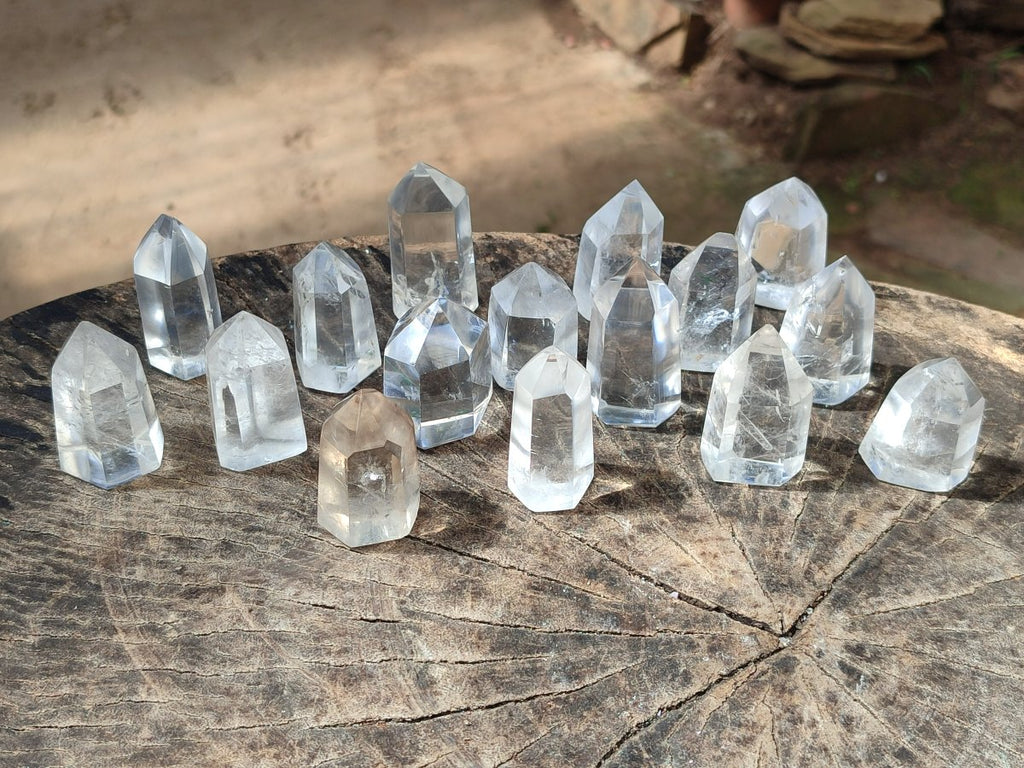 Polished Clear Quartz Crystals x 20 From Madagascar - Toprock Gemstones and Minerals 