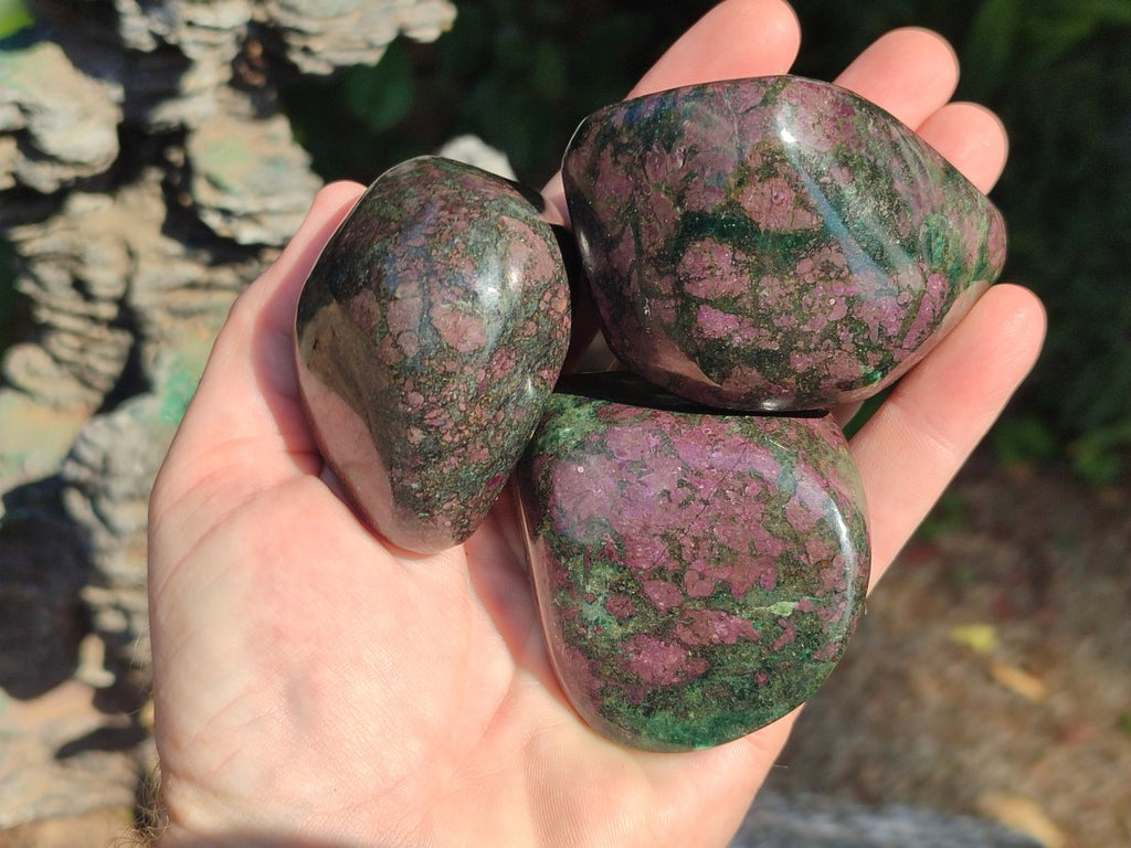 Polished Ruby Corundum In Chrome Verdite Free Forms x 6 From Mutoko, Zimbabwe - Toprock Gemstones and Minerals 